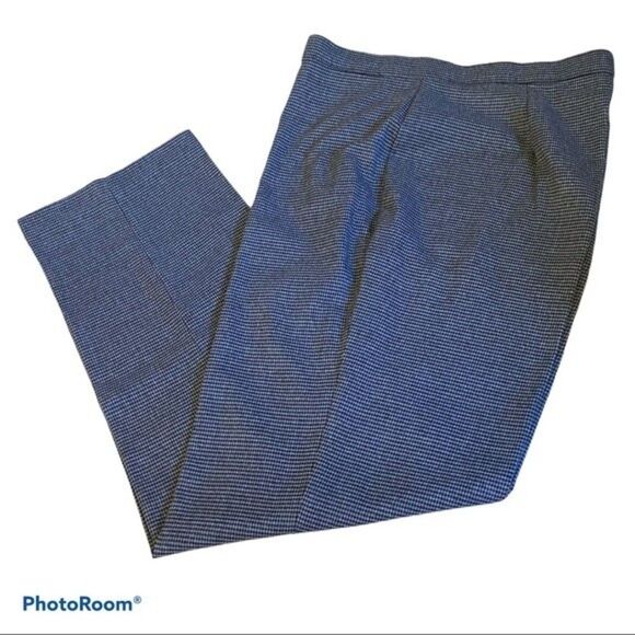 Kim Rogers Gray Houndstooth Pants Size 12 Short - Picture 2 of 5